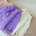 Autumn New Girls Twist Knitted Cardigan